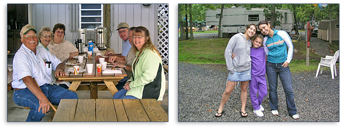 Happy campers at Dogwood Acres Campground.